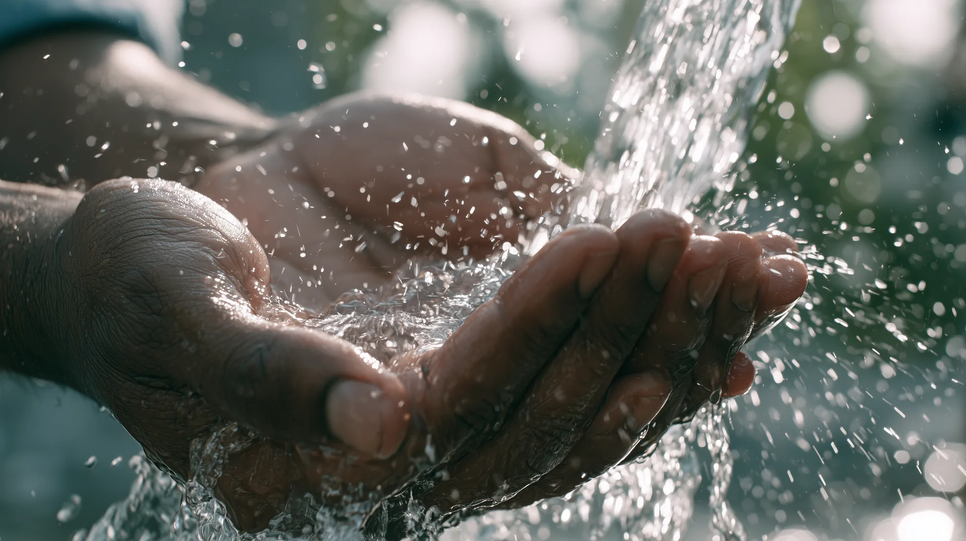 Clean water flowing